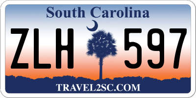 SC license plate ZLH597