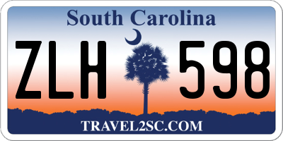 SC license plate ZLH598