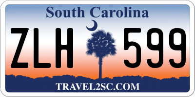 SC license plate ZLH599