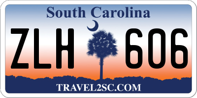 SC license plate ZLH606