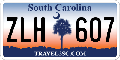 SC license plate ZLH607