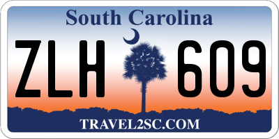 SC license plate ZLH609