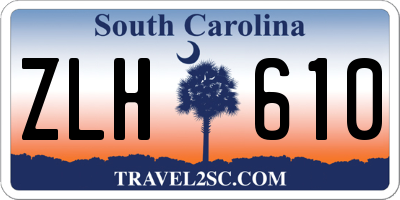 SC license plate ZLH610