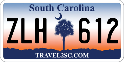 SC license plate ZLH612