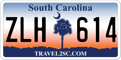 SC license plate ZLH614