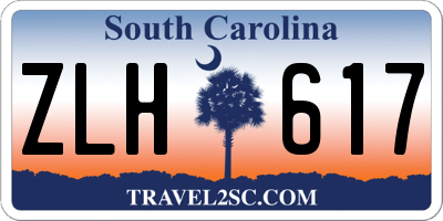 SC license plate ZLH617