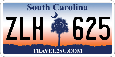SC license plate ZLH625