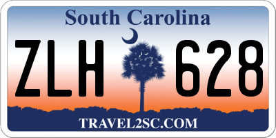 SC license plate ZLH628