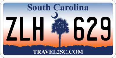 SC license plate ZLH629