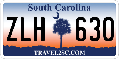 SC license plate ZLH630