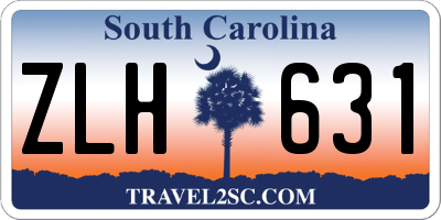 SC license plate ZLH631