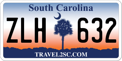 SC license plate ZLH632