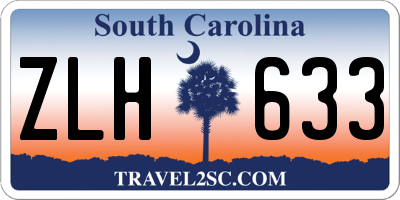 SC license plate ZLH633