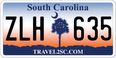 SC license plate ZLH635
