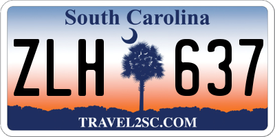 SC license plate ZLH637