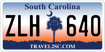 SC license plate ZLH640