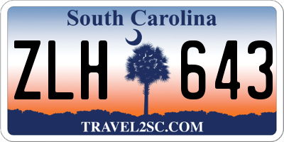 SC license plate ZLH643