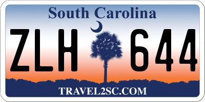 SC license plate ZLH644