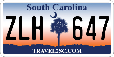 SC license plate ZLH647
