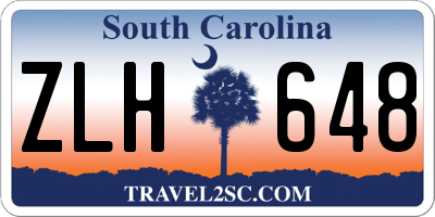 SC license plate ZLH648
