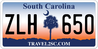 SC license plate ZLH650