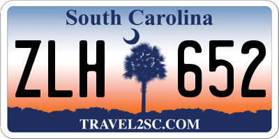 SC license plate ZLH652