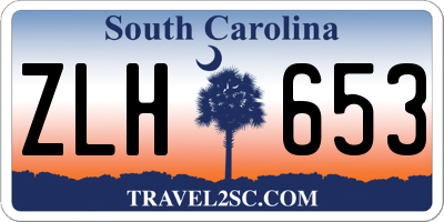 SC license plate ZLH653