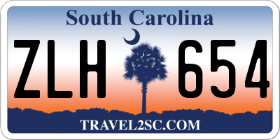 SC license plate ZLH654