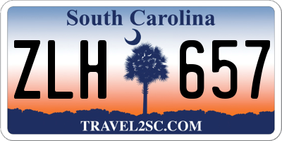 SC license plate ZLH657
