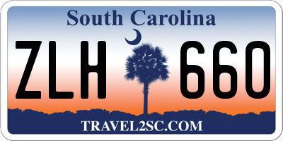 SC license plate ZLH660
