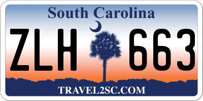 SC license plate ZLH663