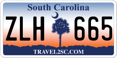 SC license plate ZLH665