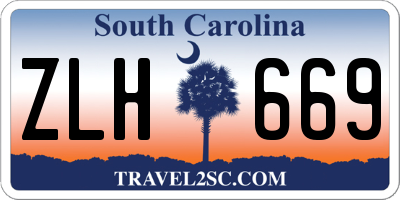SC license plate ZLH669