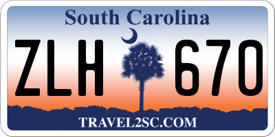 SC license plate ZLH670