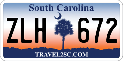 SC license plate ZLH672
