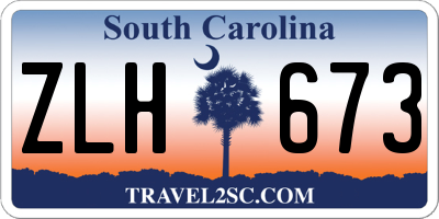 SC license plate ZLH673