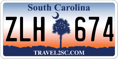 SC license plate ZLH674