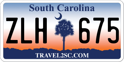 SC license plate ZLH675