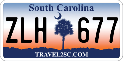 SC license plate ZLH677
