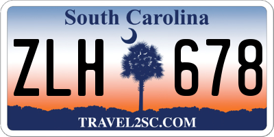 SC license plate ZLH678