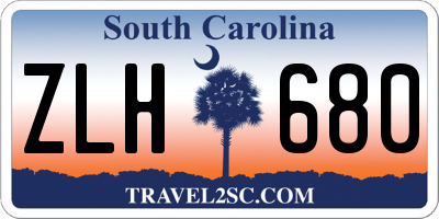 SC license plate ZLH680