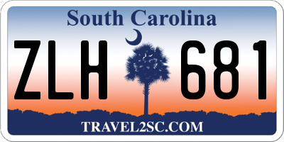 SC license plate ZLH681