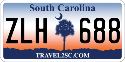 SC license plate ZLH688