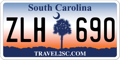 SC license plate ZLH690