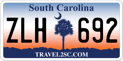 SC license plate ZLH692