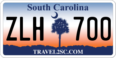 SC license plate ZLH700