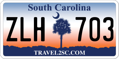 SC license plate ZLH703