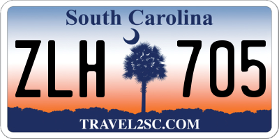 SC license plate ZLH705