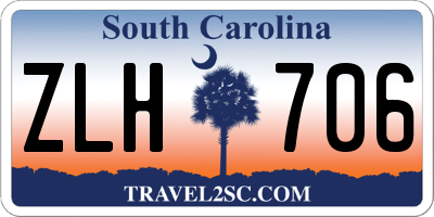 SC license plate ZLH706