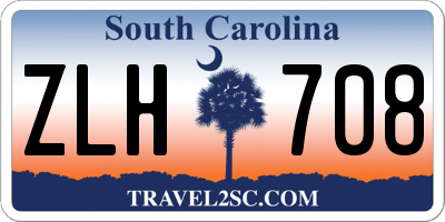 SC license plate ZLH708